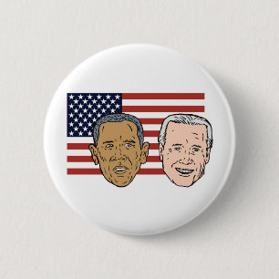 American President Barack and VP Joe Biden Pinback Button