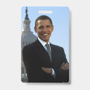 American President Barack Obama as US Senator Badge