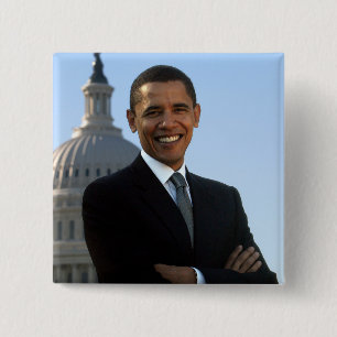 American President Barack Obama as US Senator Button
