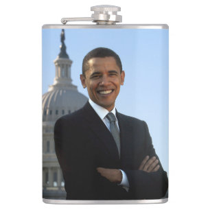 American President Barack Obama as US Senator Flask