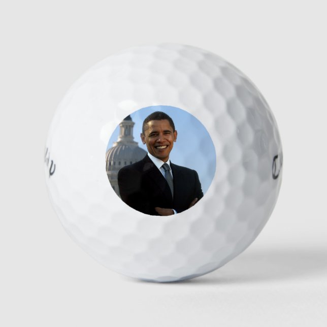 American President Barack Obama as US Senator  Golf Balls (Front)