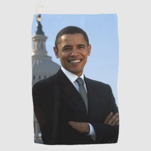 American President Barack Obama as US Senator Golf Towel