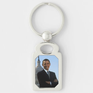 American President Barack Obama as US Senator Keychain
