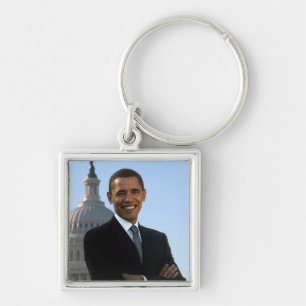 American President Barack Obama as US Senator  Keychain