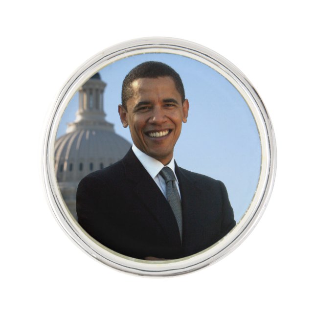 American President Barack Obama as US Senator  Lapel Pin (Front)