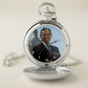 American President Barack Obama as US Senator  Pocket Watch