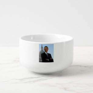American President Barack Obama as US Senator Soup Mug