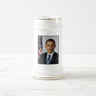American President Barack Obama at White House Beer Stein
