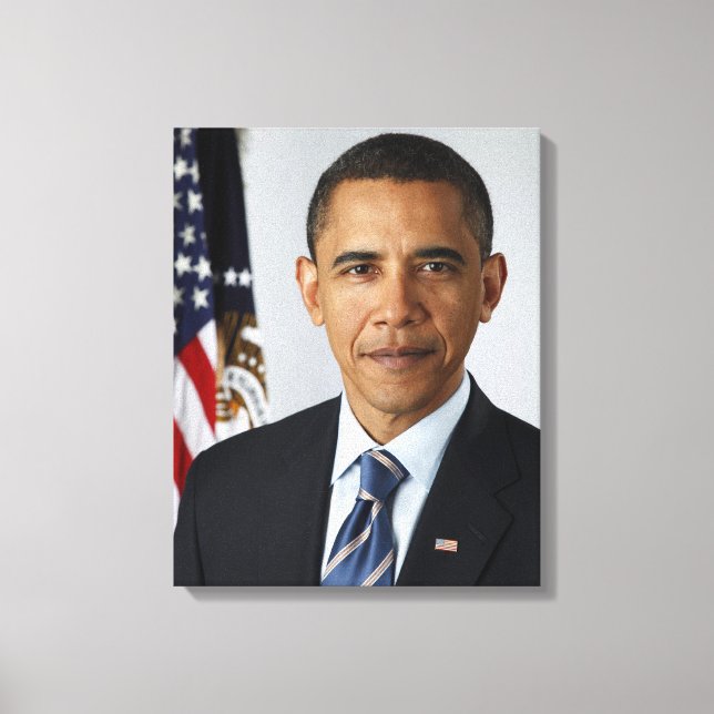 American President Barack Obama at White House  Canvas Print (Front)