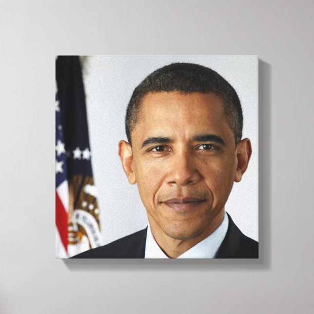 American President Barack Obama at White House  Canvas Print (Front)