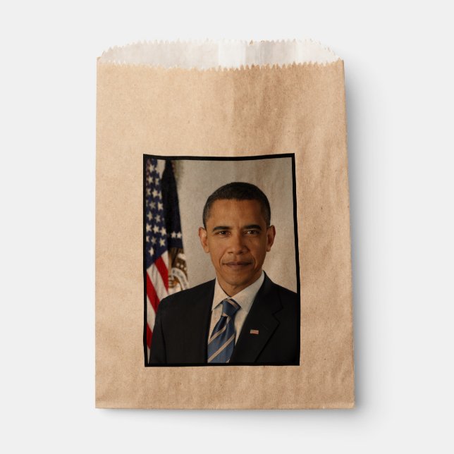 American President Barack Obama at White House  Favor Bag (Front)
