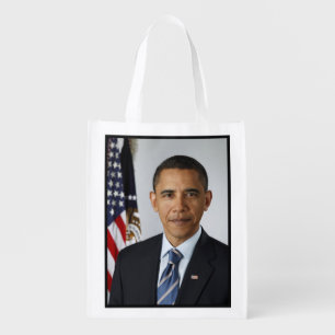 American President Barack Obama at White House Grocery Bag