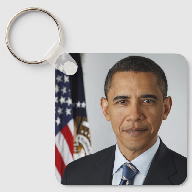 American President Barack Obama at White House  Keychain (Front)