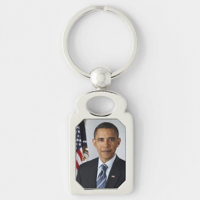 American President Barack Obama at White House  Keychain (Front)