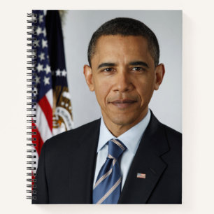 American President Barack Obama at White House Notebook