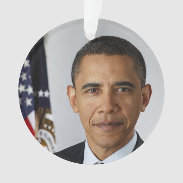 American President Barack Obama at White House  Ornament (Front)