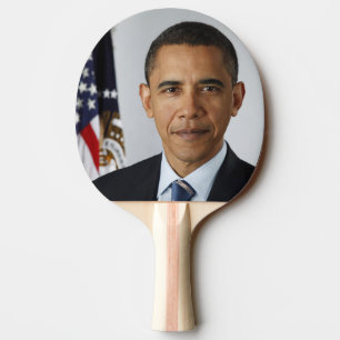 American President Barack Obama at White House Ping Pong Paddle