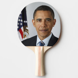 American President Barack Obama at White House Ping Pong Paddle