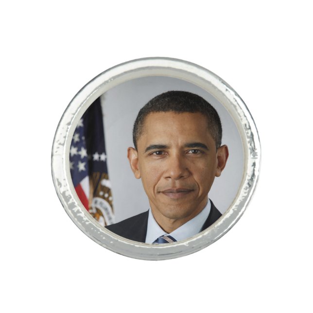 American President Barack Obama at White House  Ring (Front)