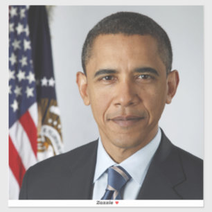 American President Barack Obama at White House  Sticker