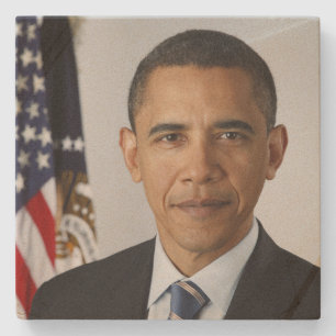 American President Barack Obama at White House Stone Coaster