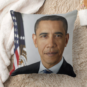 American President Barack Obama at White House Throw Pillow