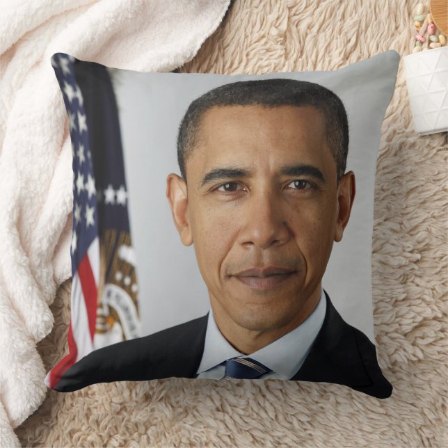 American President Barack Obama at White House  Throw Pillow (Blanket)