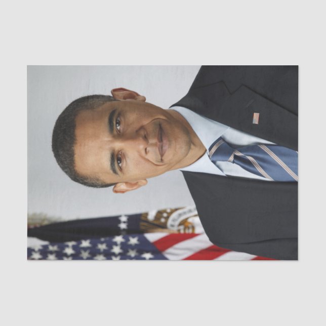 American President Barack Obama at White House  Tissue Paper (Front)