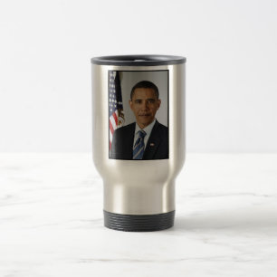 American President Barack Obama at White House Travel Mug