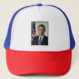 American President Barack Obama at White House  Trucker Hat