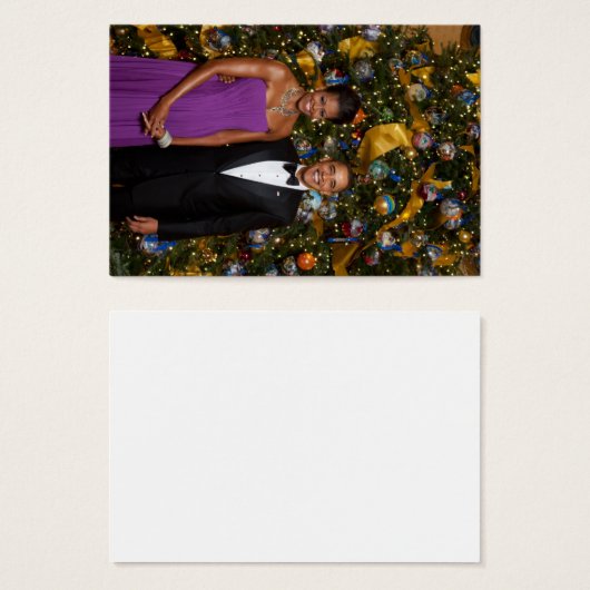 American President Barack Obama on Christmas Card (Front & Back)
