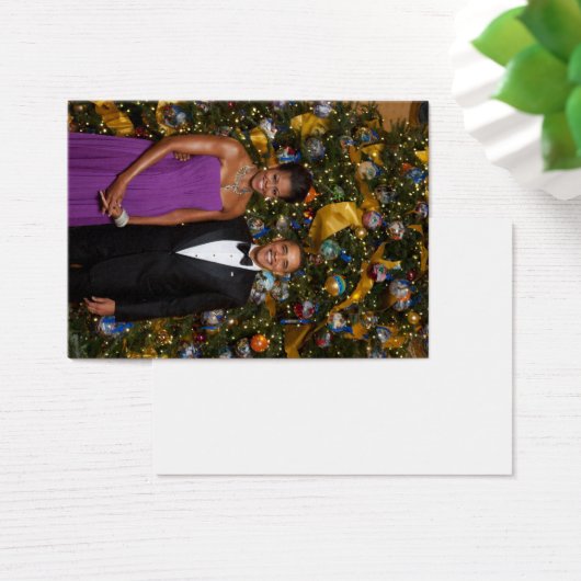 American President Barack Obama on Christmas Card (Desk)