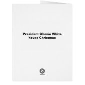 American President Barack Obama on Christmas Card (Back)