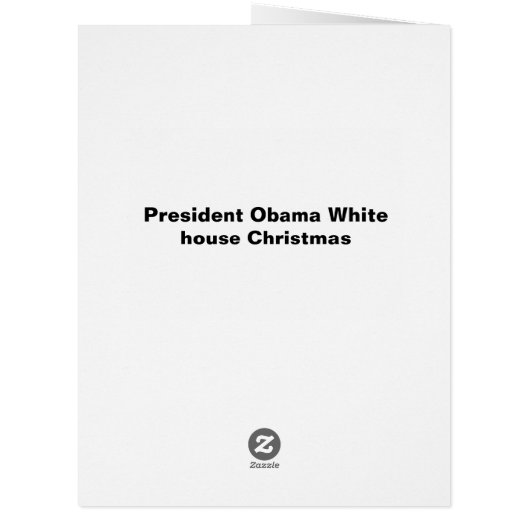 American President Barack Obama on Christmas Card (Back)
