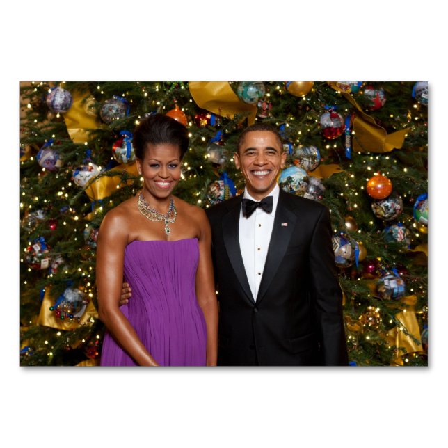 American President Barack Obama on Christmas Card (Front)