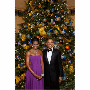 American President Barack Obama on Christmas Card Cutout