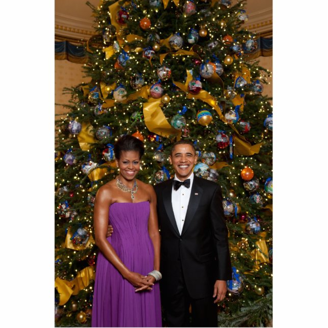 American President Barack Obama on Christmas Card Cutout (Front)