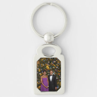 American President Barack Obama on Christmas Card Keychain