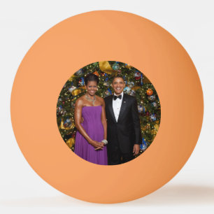 American President Barack Obama on Christmas Card Ping Pong Ball
