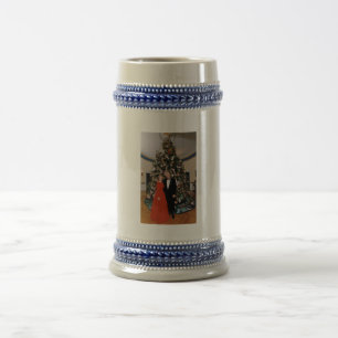 American President Bill Clinton Christmas Card  Beer Stein