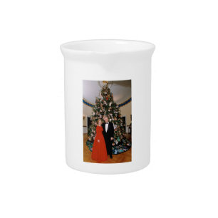 American President Bill Clinton Christmas Card Beverage Pitcher