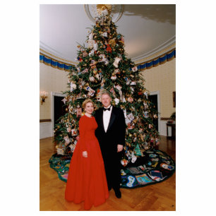 American President Bill Clinton Christmas Card Cutout