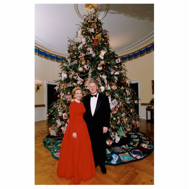 American President Bill Clinton Christmas Card  Cutout (Front)