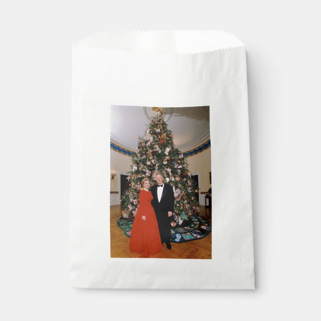 American President Bill Clinton Christmas Card  Favor Bag (Front)