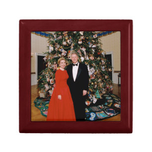 American President Bill Clinton Christmas Card Gift Box