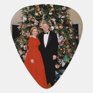 American President Bill Clinton Christmas Card  Guitar Pick