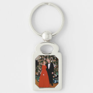 American President Bill Clinton Christmas Card Keychain