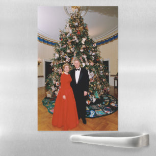 American President Bill Clinton Christmas Card Magnetic Dry Erase Sheet