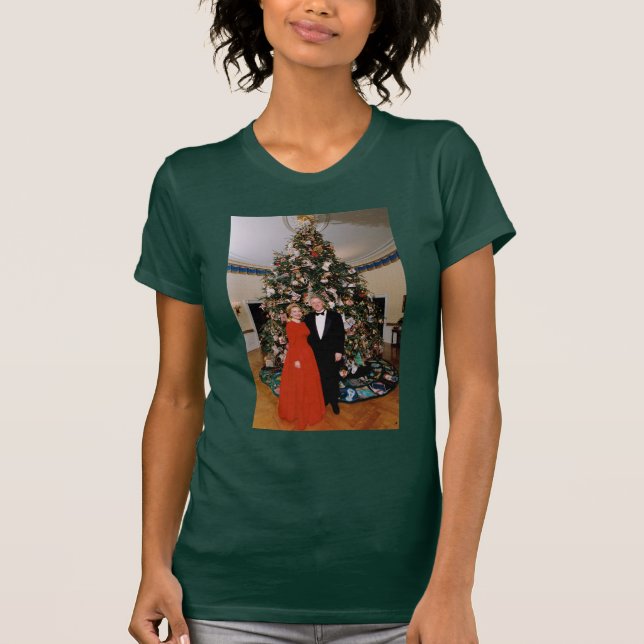 American President Bill Clinton Christmas Card  T-Shirt (Front)