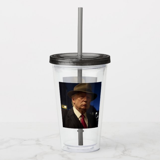 American President Donald Trump Godfather Acrylic Tumbler (Front)